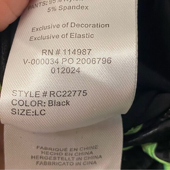 Revolution Dance black neon unitard costume ELECTRIC TOUCH RC22775 LC child - Picture 15 of 16